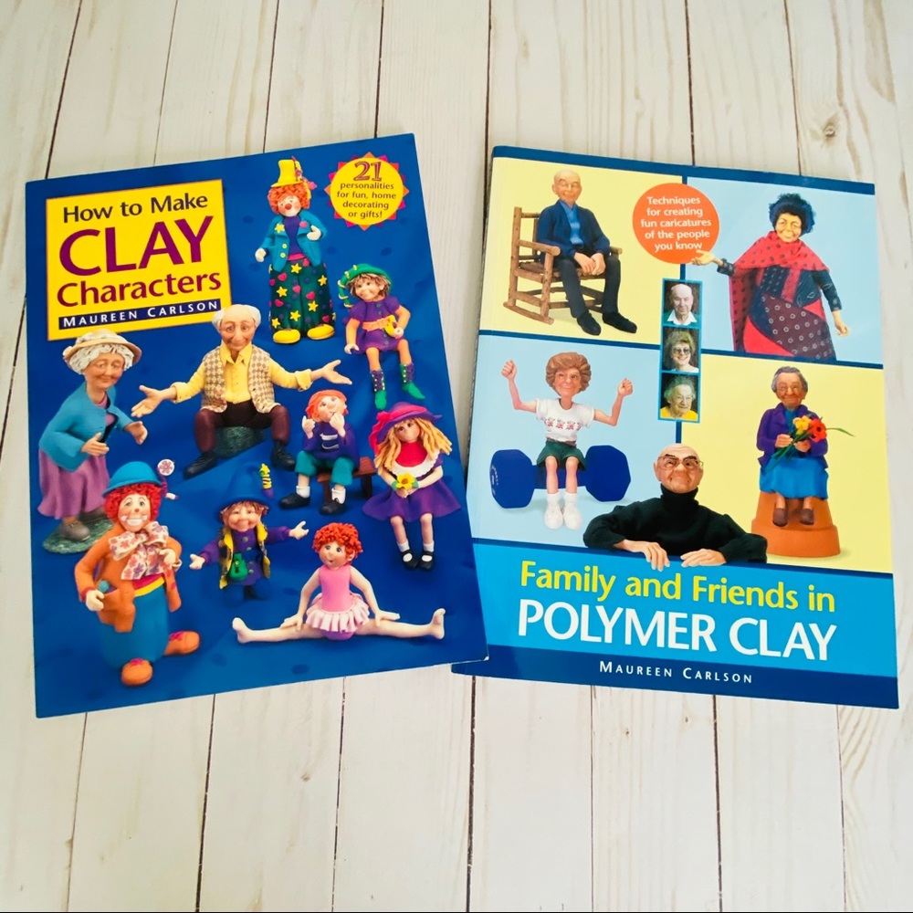 2 -Polymer Clay Character Books by Maureen Carlson